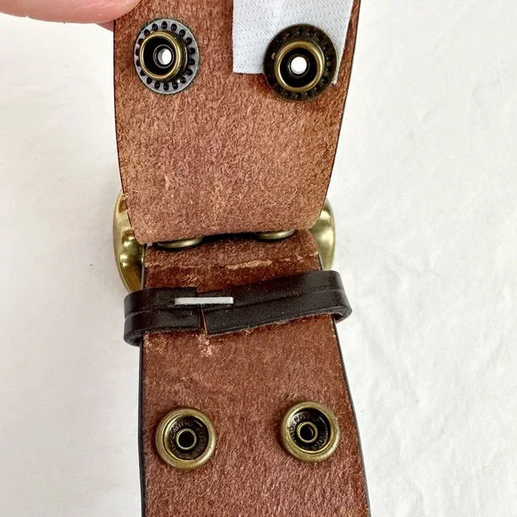 Ann Taylor Chocolate Belt with Brass Buckle - Picture 6 of 9